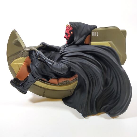Star Wars Darth Maul on Sith Speeder 9" Vinyl Coin Bank w Stopper Plug 1999 - Picture 5 of 7